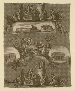 Le Romain (romeren) (møbelstoff) av Bartolomeo Pinelli