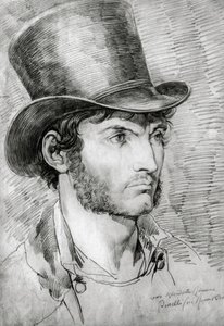 Mannsportrett (True Roman), tegning av Bartolomeo Pinelli (1781-1835) av Bartolomeo Pinelli
