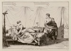 Voldtekten av Lucretia av Sextus Tarquinius (etsning)