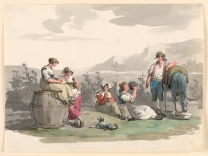 Hvil under årgangen av Bartolomeo Pinelli