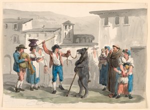 Den dansende bjørnen av Bartolomeo Pinelli