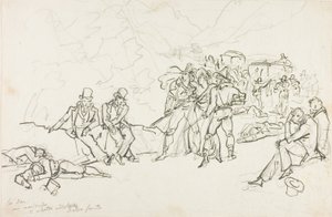 Stagecoach-overfallet av Bartolomeo Pinelli