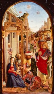The Adoration of the Magi, av Bartolomeo Vivarini (aktiv fra 1440-død etter 1500)