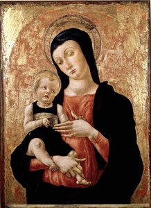 Jomfru med barn Maleri av Bartolomeo Vivarini (ca. 1432-etter 1491) Venezia-museet Correr fra 1400-tallet