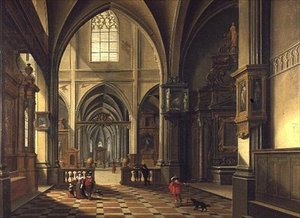 Interiøret i en katedral