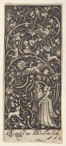 Vertikalt panel med mann og kvinne, ca. 1631. av Bartolomeus van Lochom