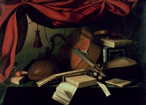 Musikalsk stilleben av Bartolommeo Bettera