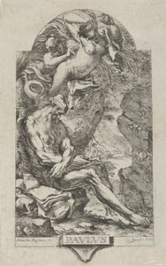 Saint Paul av Theben fristet av en demon, etter Magnasco, ca. 1720-30. av Bartolommeo Gazalis