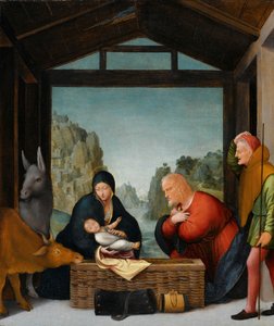 Hyrdenes tilbedelse av Bartolommeo Suardi (circle of)