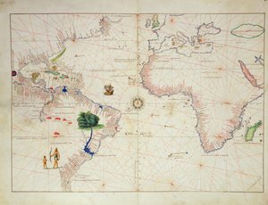 The New World, from an Atlas of the World in 33 Maps, Venezia, 1. september 1553 (blekk på vellum) (se også 330961)