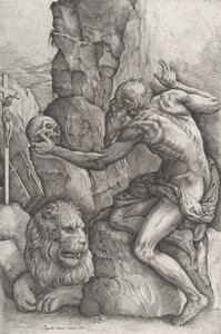 St. Jerome, ca. 1550-60. av Battista Franco Veneziano