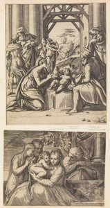 Hellige familie. av Battista del Moro