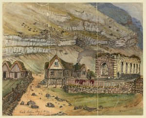Kirk G boe Inn & ruiner Færøyene av Bayard Taylor