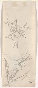 Ark med skisser [verso] av Beatrice Godwin Whistler