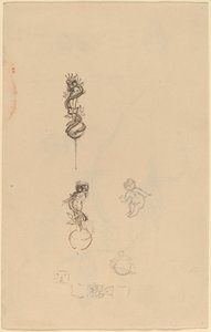Studier for smykkedesign [recto] av Beatrice Godwin Whistler
