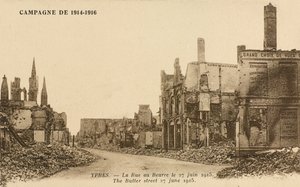 Rue au Beurre, 27. juni 1915 av Belgian Photographer