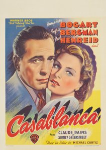 En belgisk plakat som reklamerer for filmen "Casablanca"