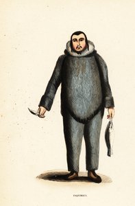 Inuit-mann fra Mackenzie-elven, Yukon, Canada av Belgian School
