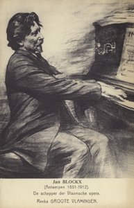 Jan Blockx , belgisk komponist, pianist og lærer (1851-1912) av Belgian School