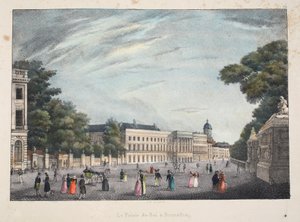 Kongens palass i Brussel, ca. 1895 (fotokrom) av Belgian School