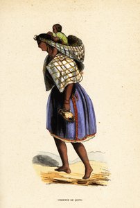 Indiansk kvinne fra Quito, Ecuador av Belgian School