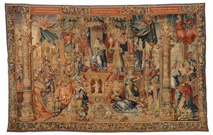 Tapestry, Faith Velkommen til antikkens helter, laget i Brussel, Belgia av Belgian School