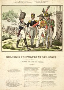 The Holy Alliance of the Nations, fra Chansons Politiques de Beranger, 1815-1818 av Belgian School