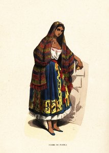 Kvinne fra byen Puebla, Mexico av Belgian School