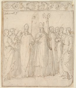 Augustin, Ambrosius og andre hellige