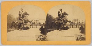 Den kolossale rytterstatuen i bronse av general Andrew Jackson av Bell and Brother
