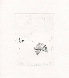 Meandering Thoughts 2, 2017, (tørrpunkt på lerret)