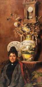 Vase med blomster av Belmiro de Almeida