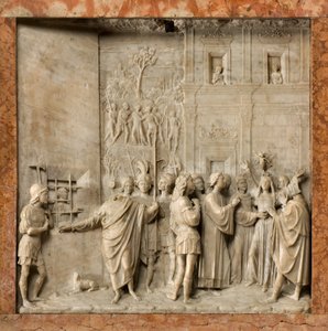 Krypten, Ark of Saints Marcellinus and Peter Exorcist, Benedict Briosco 1506-08, Saint Peter frigjør Pauline av demonen