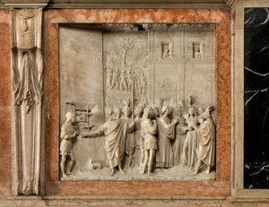 Krypten, Ark of Saints Marcellinus and Peter Exorcist, Benedict Briosco 1506-08, Saint Peter frigjør Pauline av demonen
