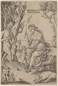 Satyr-familien av Benedetto Montagna