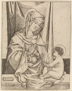 Jomfruen og barnet av Benedetto Montagna