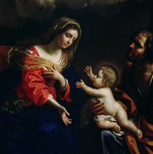 Den hellige familie, detalj, 1682
