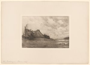 Gård med mølle av Benedikt Momme Nissen