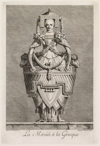 Gresk maskerade: The Greek Bride Plate 6, 1771. av Benigno Bossi