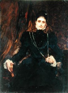 Portrett av Mme M.S. Derviz, ca. 1899 (olje på lerret) av Benjamin  Constant