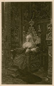 Portrett av dronning Victoria (fotogravyr) av Benjamin  Constant