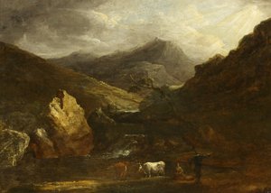 Fjelllandskap med utsikt over Snowdon