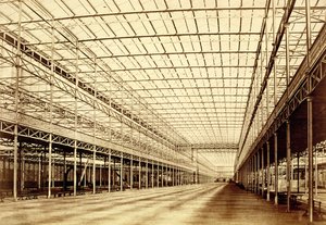 The Nave at Crystal Palace, Hyde Park, mars 1852 (albumintrykk fra kalotype negativ)