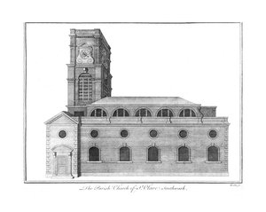 Sognekirken St.Olave. Southwark., c1756