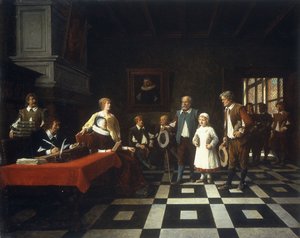 Hos skatteoppkreveren, 1889