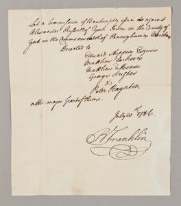 Konkurskommisjonen, 20. juli 1786 (penn og blekk på papir) (se også 2561291-93)