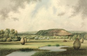 West Rock, New Haven, Connecticut, ca. 1854-60 (wc på papir) av Benjamin H. Coe