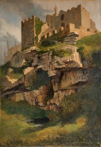 Cliffs At Marazion, Cornwall, 1858. av Benjamin Johnson