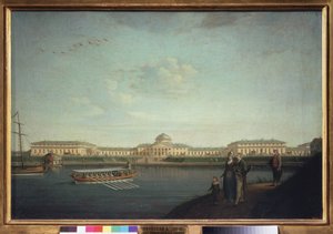 Tauride-palasset sett fra Neva (Saint Petersburg). Maleri av Benjamin Paterssen (1748-1815), olje på lerret av Benjamin Patersson