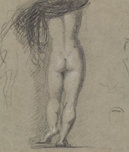 Studie bakfra av en naken figur av Benjamin Robert Haydon